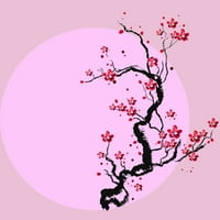 Cherry Blossom Tree Girls Rózsaszín Grafikus Póló-Az Emberek Tervezése M