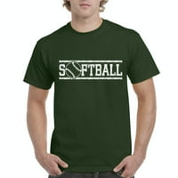 Normál unalmas-Férfi póló Rövid ujjú, akár férfi méret 5XL-Softball labdával