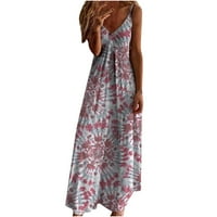 Boho nyári ruha Női Flutter V-nyakú ruhák szexi virágos strand Sundresses Vintage Parittya hosszú Sundress