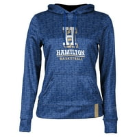 Női kék Hamilton Continentals kosárlabda pulóver kapucnis