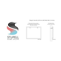 Stupell Industries kortárs osztott spirál alakú grafikus fehér keretes művészet nyomtatott fali művészet, Kathy Ferguson