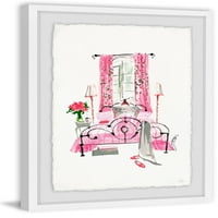Hálószoba Rózsaszín Keretes Festmény Nyomtatás
