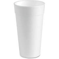 Valódi Joe Styrofoam Cup - fl oz - Carton - Fehér - Hab - Forró ital, hideg ital
