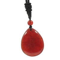 Vízcsepp kő medál nyaklánc varázsa ékszerek elegáns tartós kötél piros