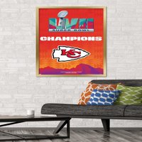 Kansas City Chiefs-Super Bowl LVII csapat logó fali poszter, 22.375 34 keretes