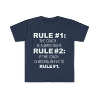 Szabályok az edzőnek mindig igaza van edzők Unise póló S-3XL