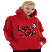 Szerelem Bug aranyos katicabogár Valentin-napi kapucnis pulóver női Brisco márkák 3X