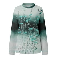 Női Sweatershirt Kerek nyakú Hosszú ujjú digitális nyomtatott póló