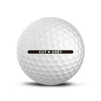 Vágott Golf Vágott Szürke Uretán Pro Golflabda, 12-Pack, Fehér