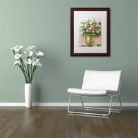 Védjegy Képzőművészet Tavaszi virágok egy vázában 6 vászon művészet, Hai Odelia, White Matte, Wood Frame
