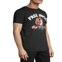 Chucky férfi és nagy férfi ingyenes ölelés grafikus póló