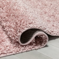 Jól szövött Elle alapok Emerson Modern Shag szilárd színű rózsaszín 9'3 12'6 terület szőnyeg