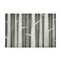 Védjegy képzőművészet 'nyírfák Winter Woods i semleges' vászon művészet Ryan Fowler