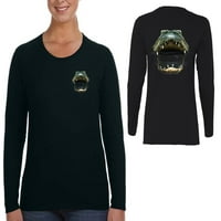 XtraFly ruházat Női Gator Mouth Crest Alligator Swamp Hosszú ujjú póló