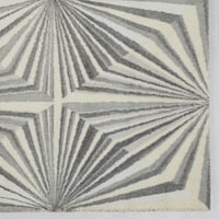 Rugsmith szürke illúzió geometriai modern terület szőnyeg, szürke