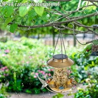 Solar madár etetők mókus bizonyíték Kolibri vetőmag adagoló madár víz adagoló Kupa IP vízálló kerti dekoráció madár